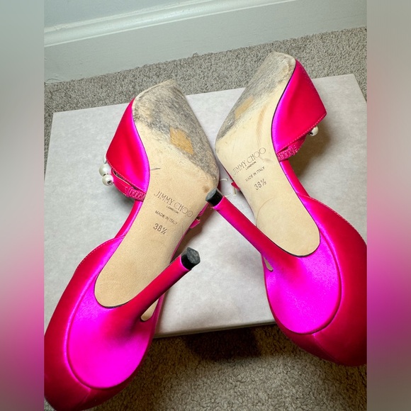 Beautiful Jimmy Choo Aurelia fushia pink heels. Looks almost new - Picture 7 of 7
